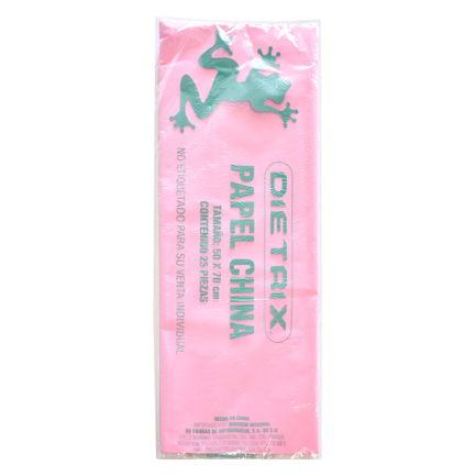 [1185] Papel de china Dietrix 50 X 70 cms rosa paquete con 25 hojas