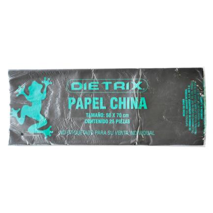 [1167] Papel de china Dietrix 50 X 70 cms negro paquete con 25 hojas