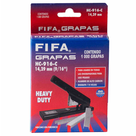 [HC-14-C] Grapa Fifa Pilot  HC-14-C Alto Carbon P/30 Hojas  3/8