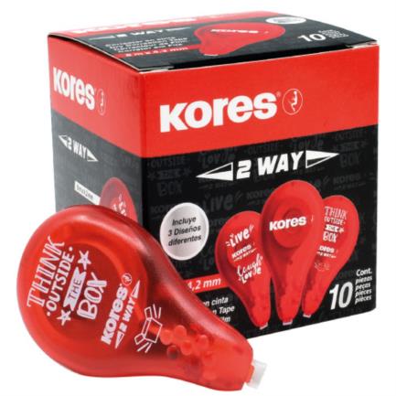 [84343] Corrector en Cinta Kores 2 Way 8m x 4.2mm Caja C/10