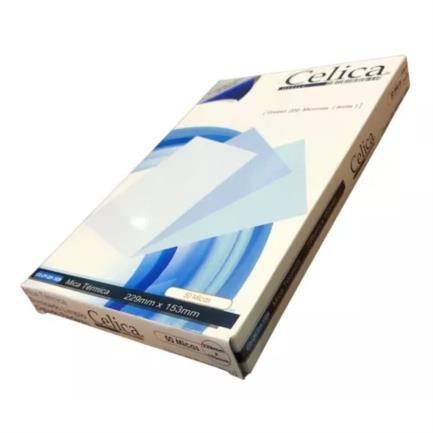 [CO-LPF-229-153H] Mica Térmica Celica Tamaño Media Carta 229x153mm 8 Milesimas o 200 Micrones Pqte C/50 PZAS