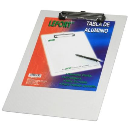[1352] Tabla Lefort Aluminio con Clip Metálico Carta