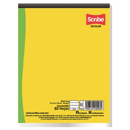 [04550] Block Pegado Scribe Profesional Raya 80 Hojas