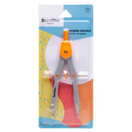 [250] Compás Barrilito Escolar Metálico 1 Pza