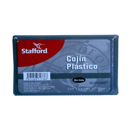 [COJ0010] Cojin P/Sellos Stafford #0 Plastico S/Tinta 9X5.5 Cms