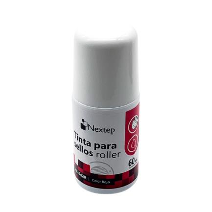 [NE-642R] Tinta para Sellos Nextep Roller Rojo 60 Ml