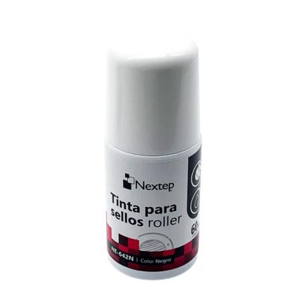 [NE-642N] Tinta para Sellos Nextep Roller Negro 60 Ml