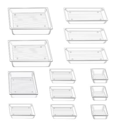 [NE-623] Juego de 13 Organizadores Nextep para Cajón Transparente Pet