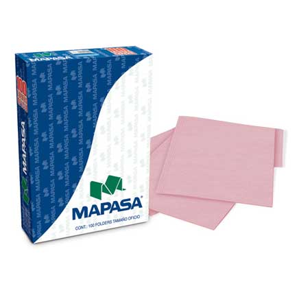 [PR0002] Folders Mapasa rosa oficio C/100