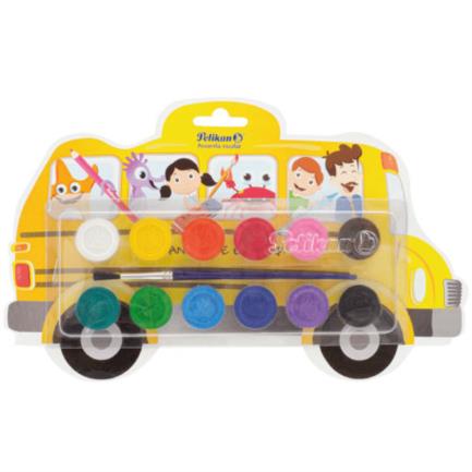[7501208] Pinturas Acuarela Pelikan Escolar 12 Colores