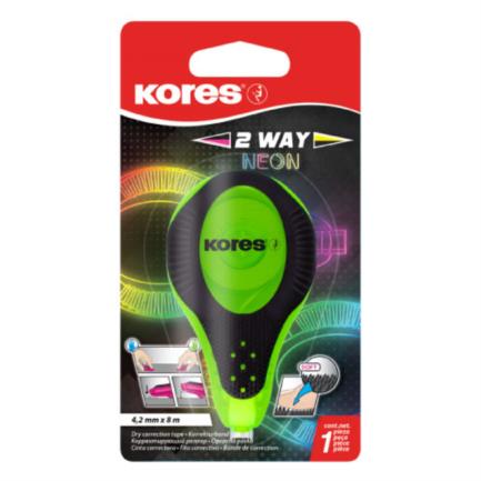 [84873.61] Corrector Cinta Kores Scooter Neón 8mx4.2mm Blister 1 Pza