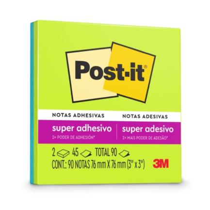 [654-2] Notas Adhesivas 3M Post It 3x3 Style 90 Notas
