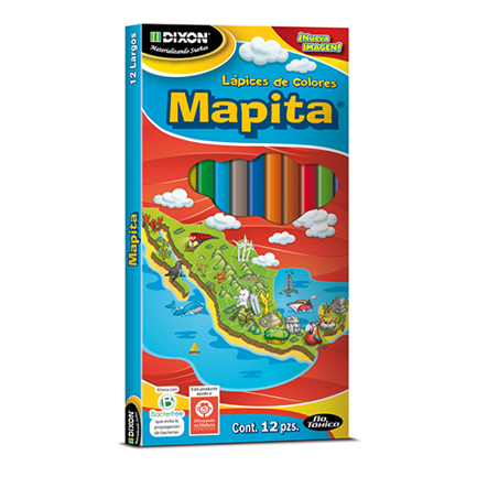 [1930] Lapices de Colores Mapita Largo Madera c/12 piezas