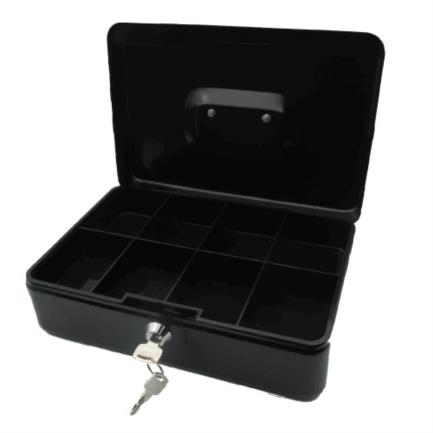 [NE-161] Caja Dinero Nextep Metálica Grande 25cm Color Negro