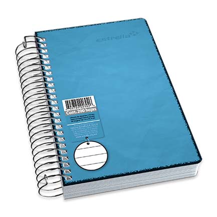 [302] LIBRETA ESTRELLA 1/8 ESPIRAL RAYA 200 HJS