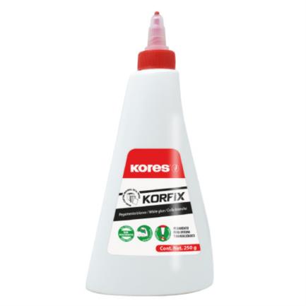 [75826.52] Pegamento Blanco Líquido Kores Korfix de 250 g para Oficina y Manualidades