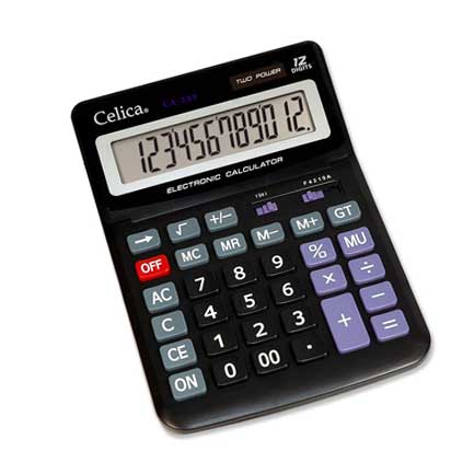 [CA-289] Calculadora Celica mega escritorio 12 digitos bat/sol