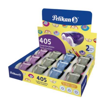 [15600921] Sacapuntas Pelikan Plástico 405 con Depósito C/12 Pzas
