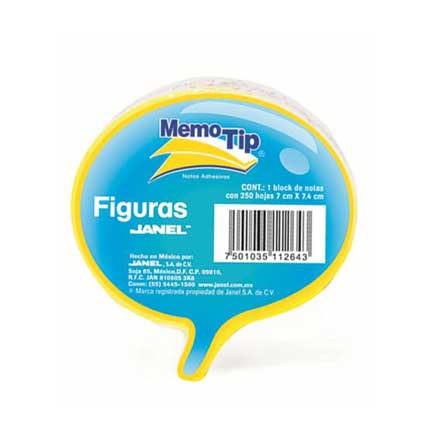 [6600303PENSAM] NOTAS ADHESIVAS JANEL MEMO TIP PENSAMIENTO 3X3 C/250