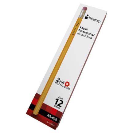 [NE-028] Lápiz Nextep Hexagonal de Madera #2 C/12