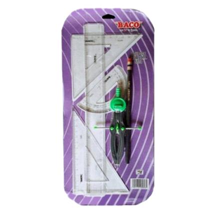 [EQ084] Juego Geometría Baco E-5550 (5050) con Compás Precision C-600