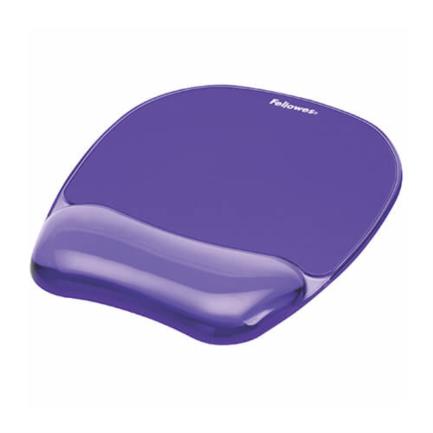 [91441] Mouse Pad Fellowes con Reposamuñecas de Gel Crystal Color Violeta