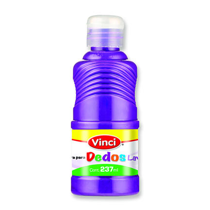 [22670] Pintura para dedos lavable vinci 237 ml violeta