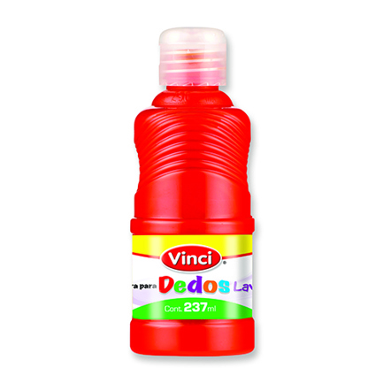 [22665] Pintura para dedos lavable vinci 237 ml naranja