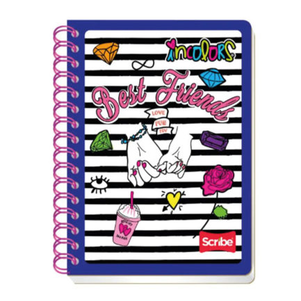 [8770] Cuaderno Scribe Frances Espiral doble Raya Incolors 100 hojas