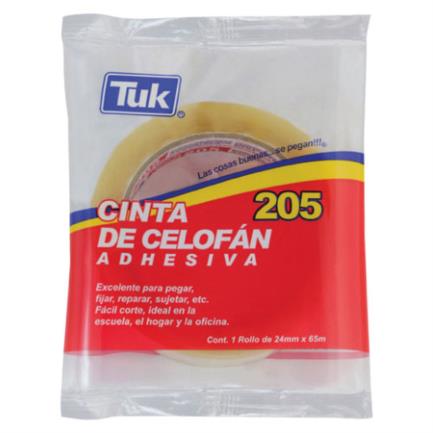 [205 24X65] Cinta Adhesiva Tuk 205 Transparente 24mmx65m C/6
