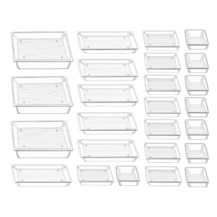 [NE-625] Juego de 25 Organizadores Nextep para Cajon Transparente Pet