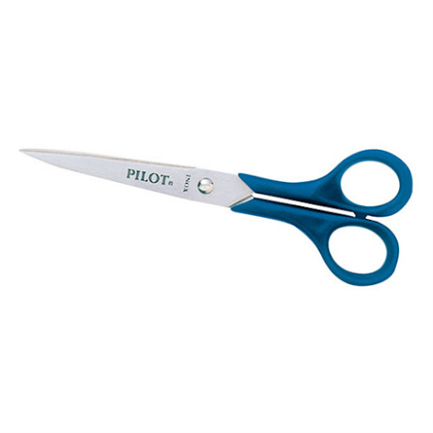 [11-7V] Tijera Pilot escolar costura papel inoxidable 7"