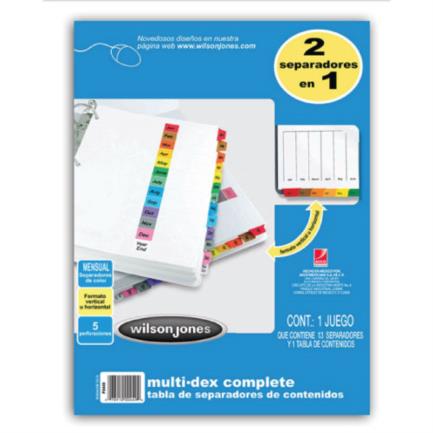 [P0442 CAJA 12] Separador Acco 442 Multidex Básico 5 Divisiones c/12