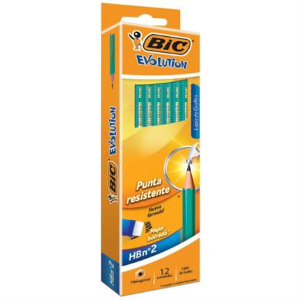 [944906] Lápiz BIC Evolution Hexagonal Grafito HB2 C/12 Pzas