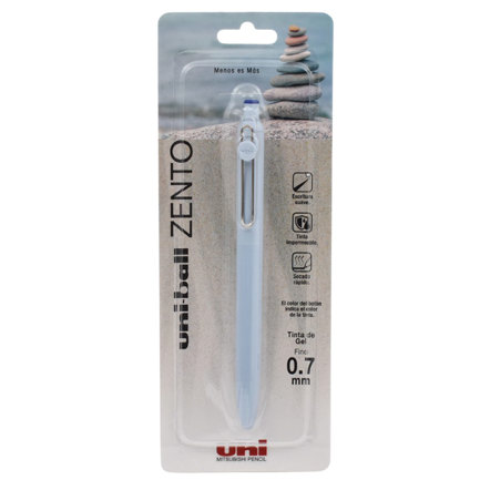 [UBNZS07AZ1] Boligrafo Azor Zento 0.7MM Cuerpo Azul Claro Tinta Azul Punto Fino