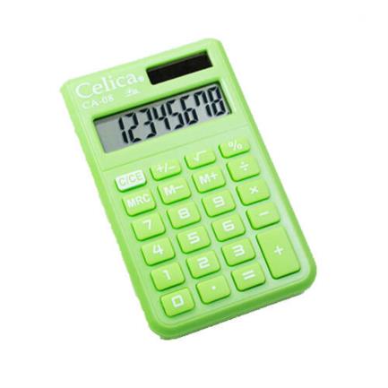 [CA-08-GN] Calculadora Celica bolsillo 8 digitos verde