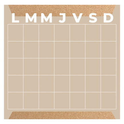 [6094] PLANEADOR MENSUAL ALFRA MIXTO CAFÉ 30X30 CM