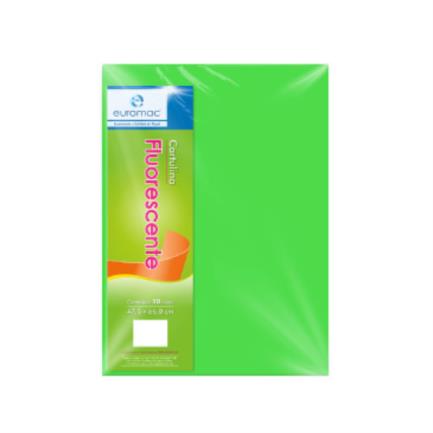 [EF0046] Cartulina Euromac Eurofluorescente 47.5x66cm Color Verde Paquete C/100H