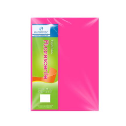 [EF0045] Cartulina Euromac Eurofluorescente 47.5x66cm Color Rosa Paquete C/100H