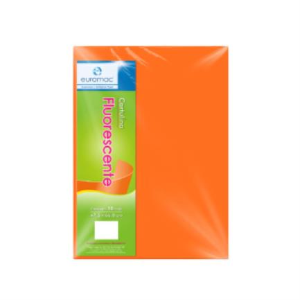 [EF0042] Cartulina Euromac Eurofluorescente 47.5x66cm Color Naranja Paquete C/100H