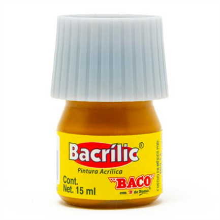 [PN066] Pintura Baco Bacrílic Acrílica 15ml Color Ocre C/10 Pzas