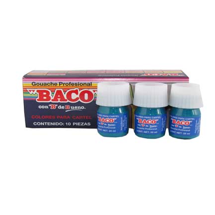 [CARTEL-65] PINTURA BACO P/CARTEL 20ML AZUL TURQUESA #65 C/10