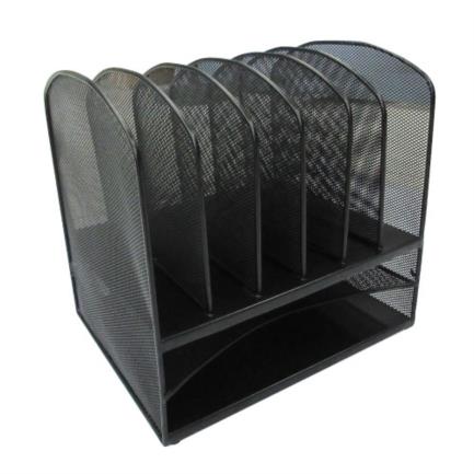 [NE-163A] Organizador Nextep de Archivos Malla Metálica 6 Ranuras/Bandeja Doble