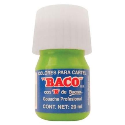 [PN013] Pintura Baco para Cartel 20ml Color Verde Amarillento C/10 Pzas