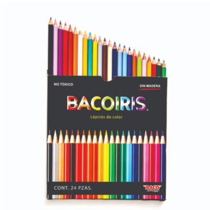 [LP003] Colores Baco Bacoiris Redondos Colores Surtidos Caja C/24 Pzas