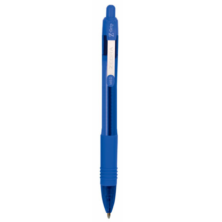 [7520-01] Boligrafo Zebra Z-Grip Punto Med 1mm Color Azul C/6pz