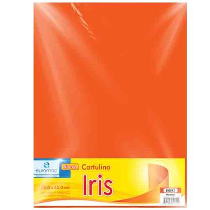 [EI0041] CARTULINA EUROMAC IRIS NARANJA 50X65CM C/10