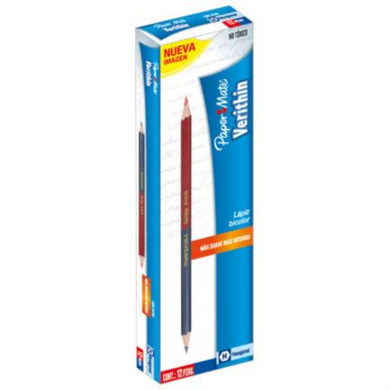 [10400112015] LAPIZ BEROL BICOLOR ROJO/AZUL VERITHIN C/12