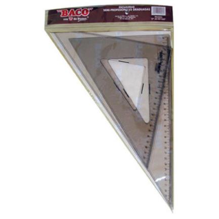 [SP023] Juego Escuadras Baco SP-3245/60 C/Graduación C/Bisel