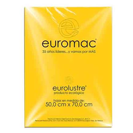 [EL0004] PAPEL LUSTRE EUROMAC AMARILLO ORO 50X70 25 HOJAS